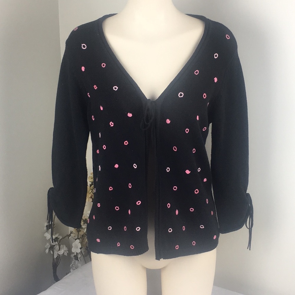 April Cornell Black Vintage Sweater Shrug